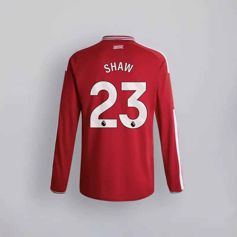 Manchester United 26/27 Home Authentic Long Sleeve Jersey - 23 Luke Shaw-5747-23
