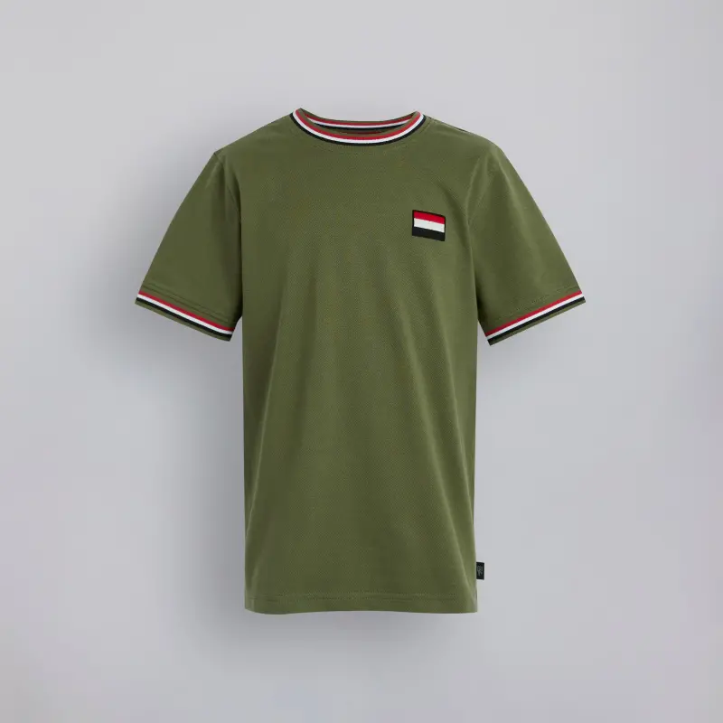 Manchester United Kids Pique T-Shirt Khaki-3274