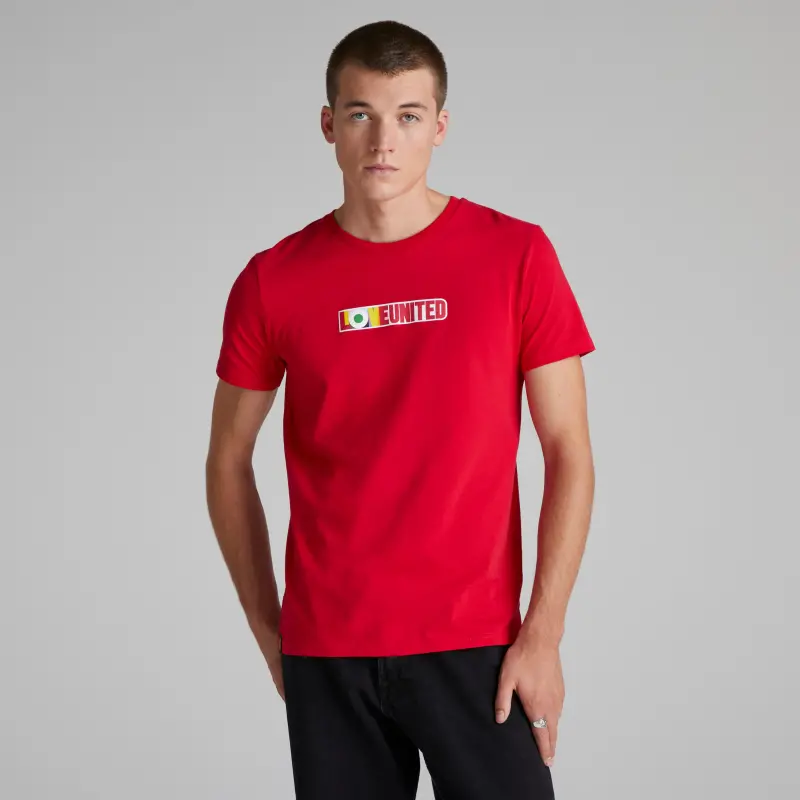 Manchester United Love United T-Shirt Red-3126