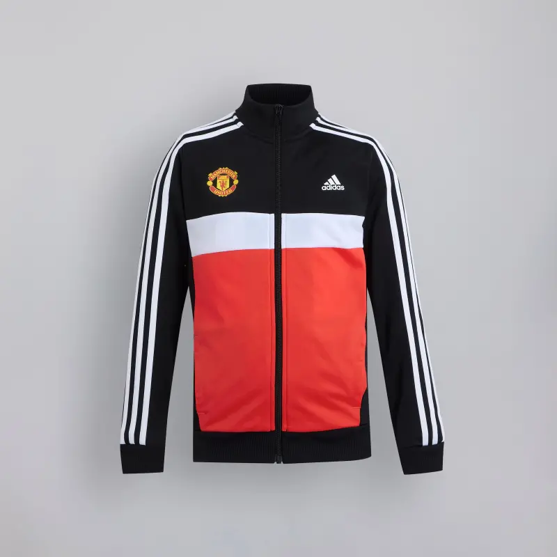 Manchester United x adidas junior Essentials 3-Stripes Tiberio Tracksuit Black-1751